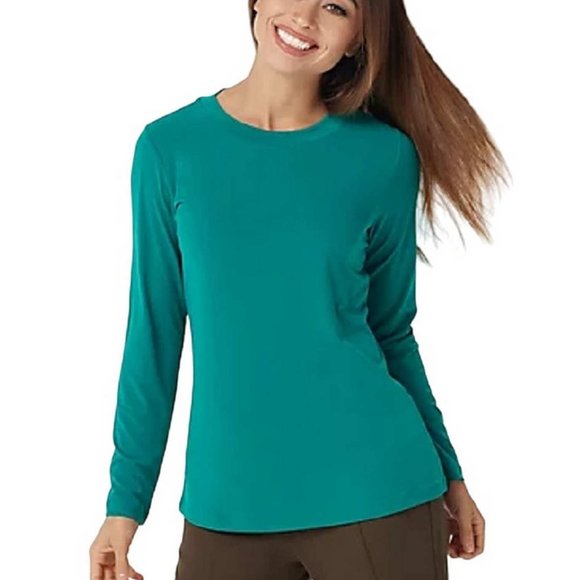 Susan Graver Tops - Susan Graver Modern Essentials Liquid Knit Long-Sleeve Top 3X (1001)